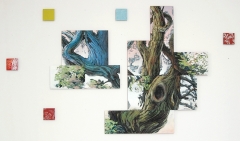Composition of a romantic tree 195x165 cm - 2015